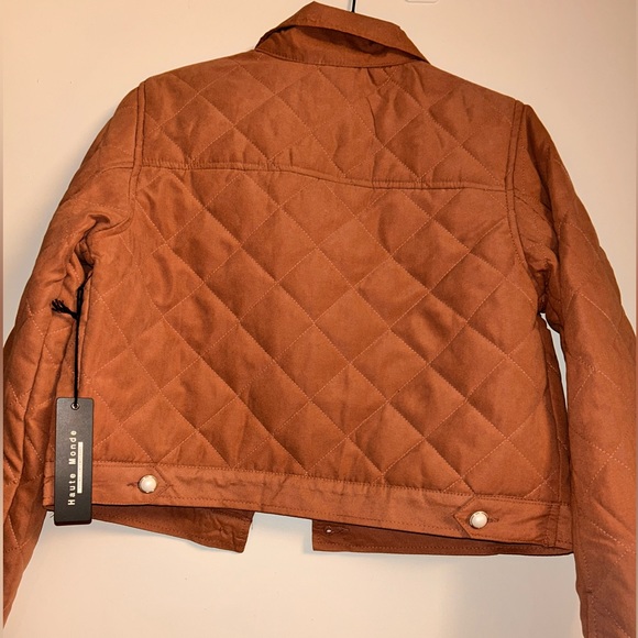 🟤Quilted soft Pearl button jacket⚪️ - Picture 3 of 6